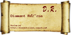 Diamant Rózsa névjegykártya